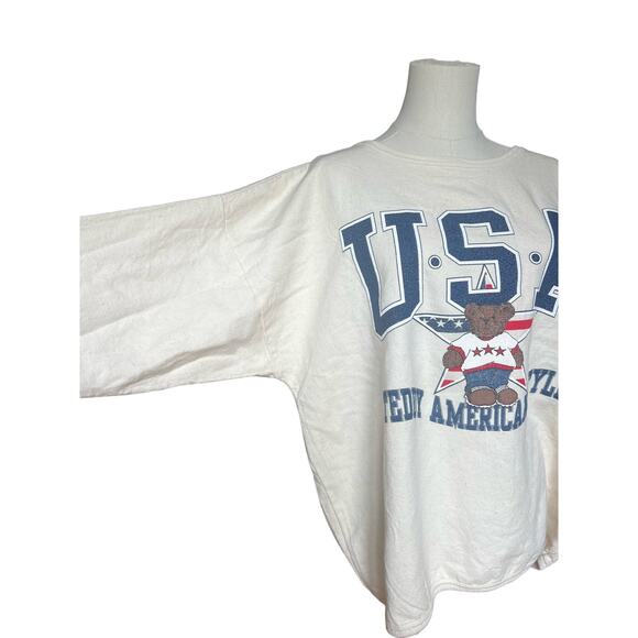 Teddy Bear Sweatshirt 90s USA‎ Sweatshirt - Picture 2 of 6